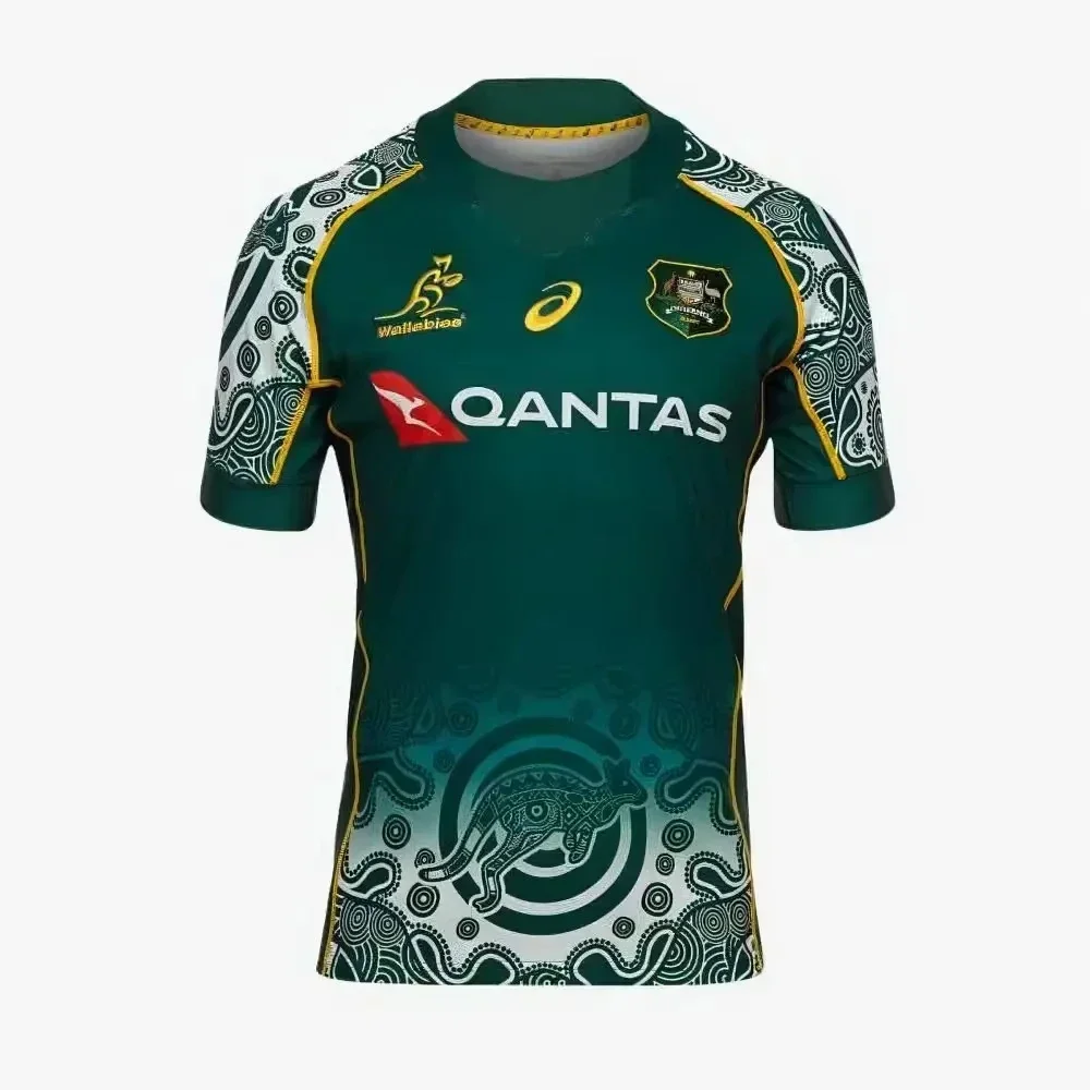 2025 Jersey de Rugby australiano Impresión 3d Camiseta deportiva de moda Ropa de entrenamiento Camiseta para niños Ropa Hombres Mujeres Ropa Niños Tops