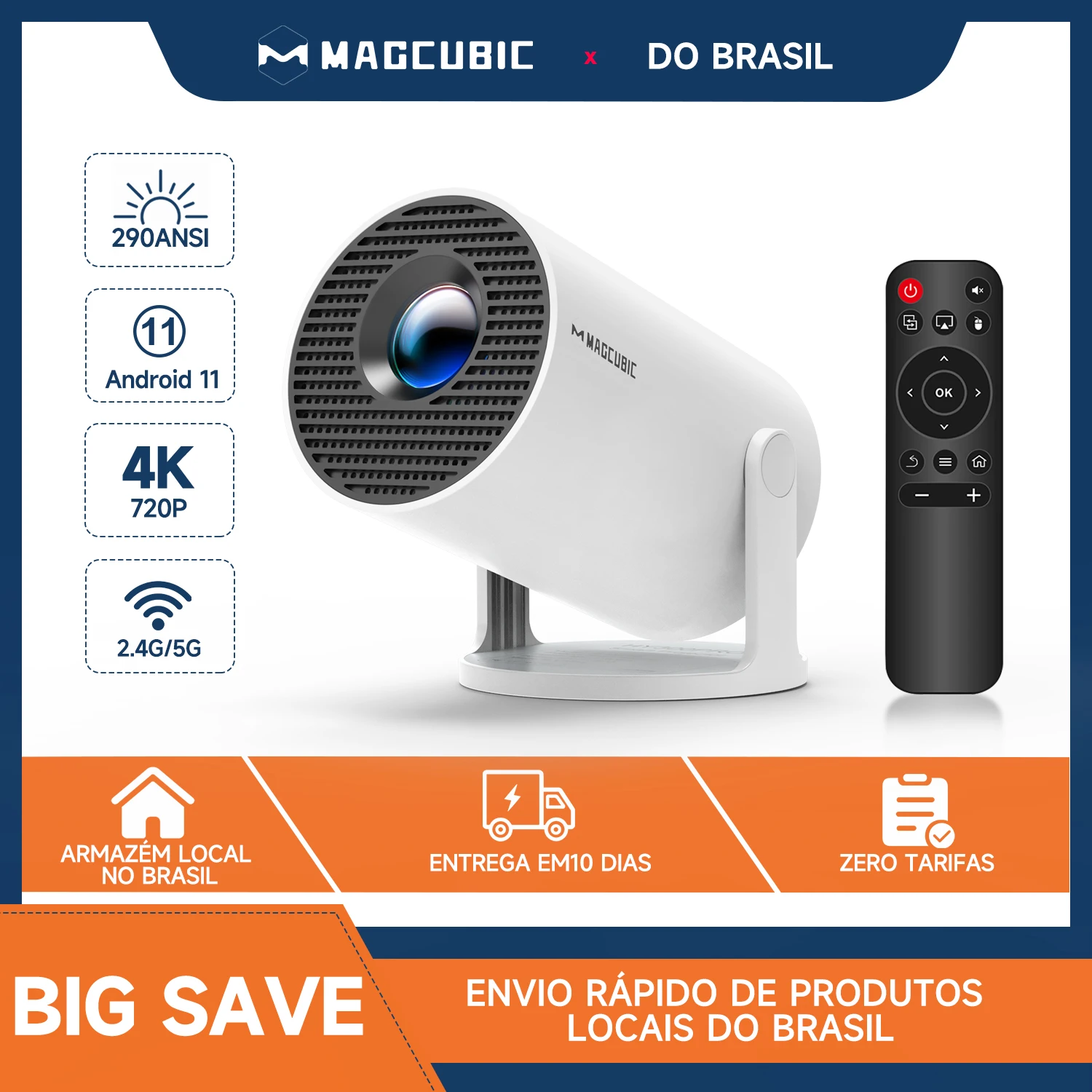Projetor magcúbico hy300 pro 4k android 11 duplo wifi6 260ansi allwinner h713 bt5.0 1080p 1280*720p cinema em casa projetor ao ar livre