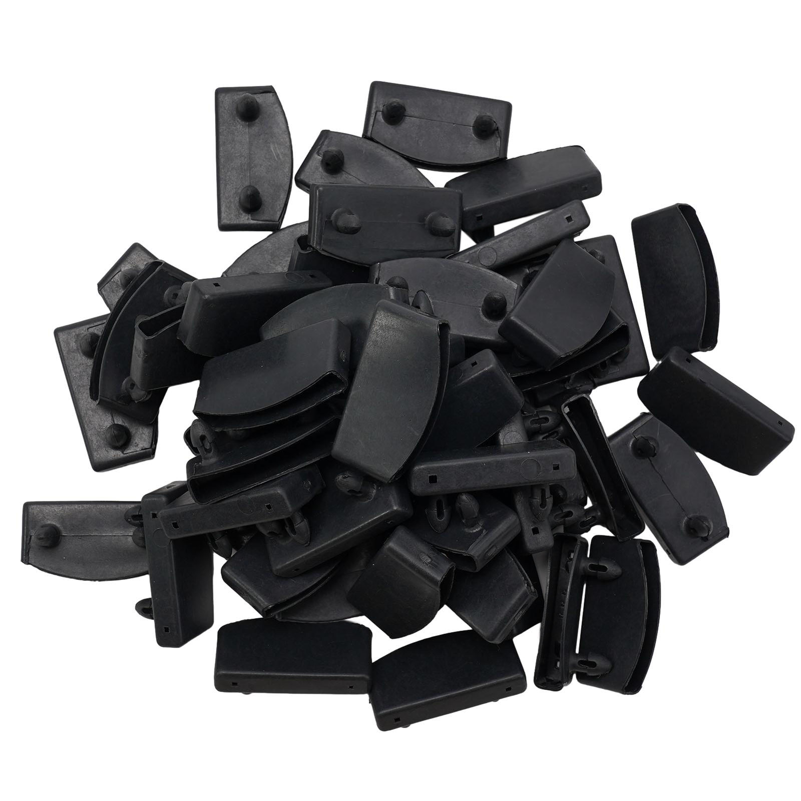 50pcs Replacement Wooden Bed Slat Plastic Middle Or End Holders 10x55mm Black Plastic Interior Accessories Auto Fastener