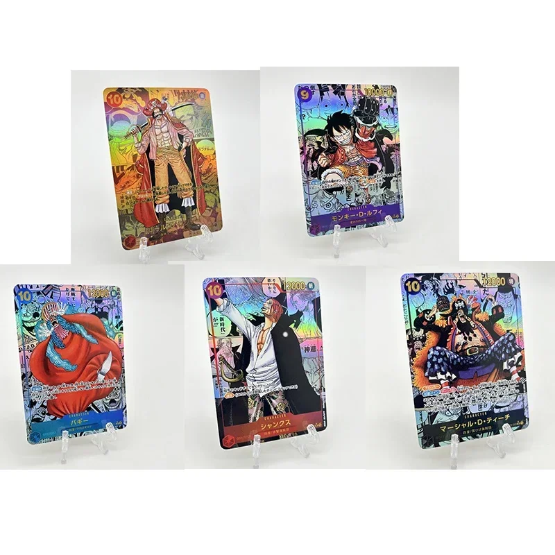 ワンピースモンキー・D・ルフィロロノア・ゾロシャンクスDIY自家製ホットスタンピングレリーフコレクションカードおもちゃクリスマス誕生日ギフト