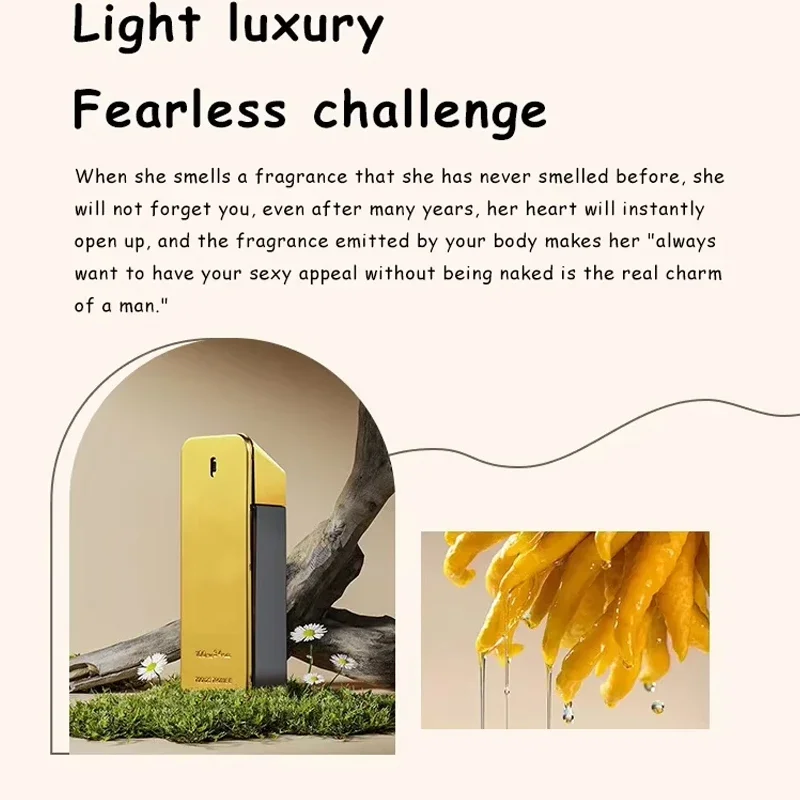 100 ml Original Million Gold Herrenparfüm Duft Pheromon Spray Köln Parfüm Männliche langanhaltende Körperparfums für Damen