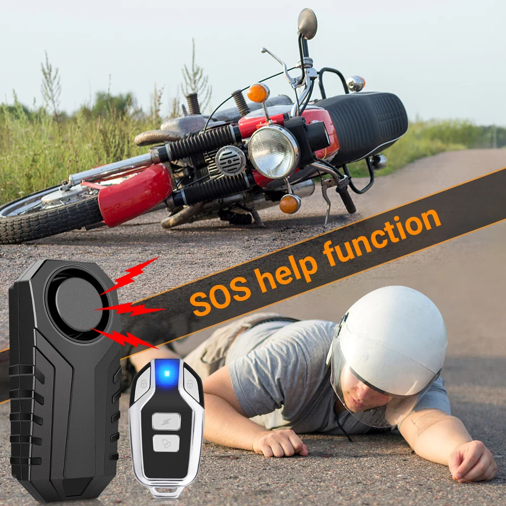 Extractme オートバイアラームワイヤレスリモコン防水 113dB 自転車電動スクーターモト盗難防止セキュリティアラーム