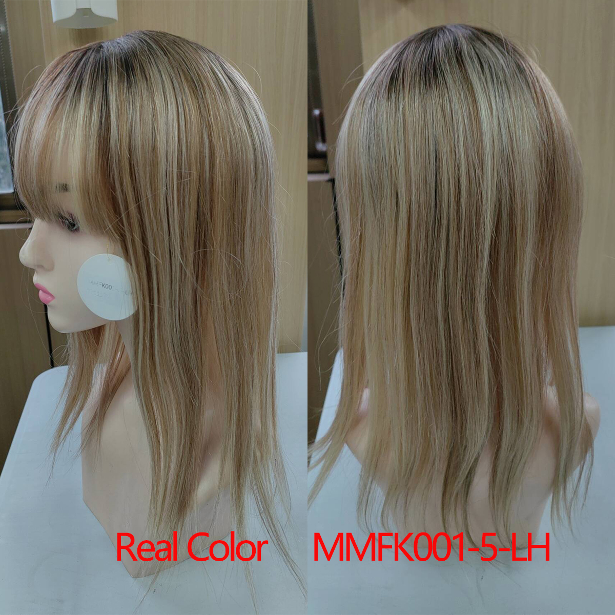 Bruin Blond Hoogtepunt Remy Menselijk Haar Toppers Clips in 16 Inch Recht Haarstukje voor Vrouwen Zijde Basis Topper Hair Extensions