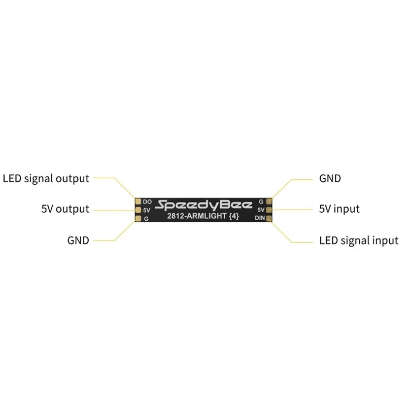 4 個 SpeedyBee プログラマブル 2812 アーム LED ライト Armlight 5V RGB RC FPV レーシングフリースタイル Whoop ドローン Quadcopter Runcam