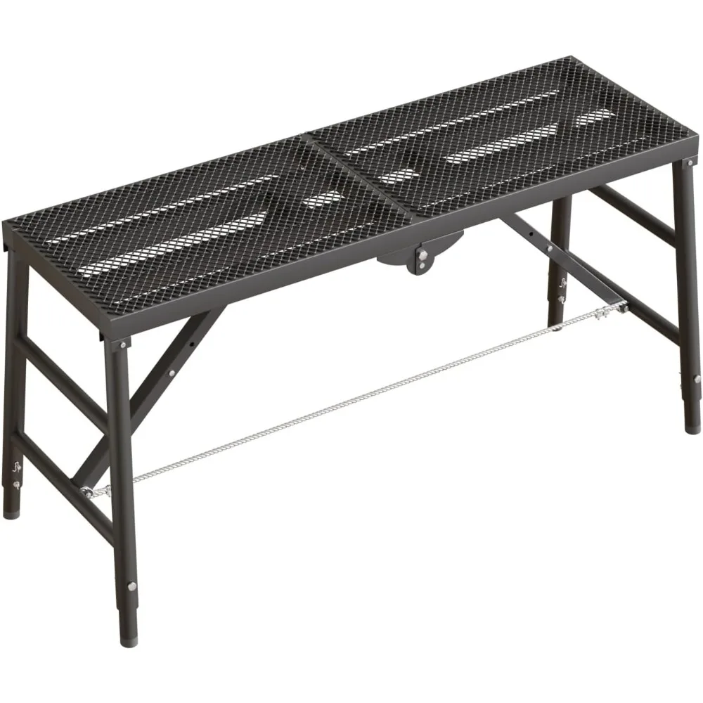Scaffolding Platform 15.75x59.05 Adjustable Work Platform Support 660 lbs Portable Scaffold 5 Gear Adjust Height 31 to 46 inches