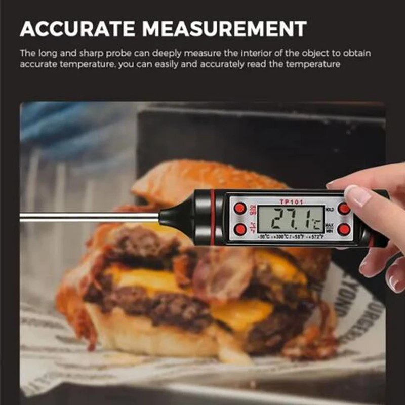 1pc Food thermometer, made of non-toxic ABS material, with stable performance, used for cooking and grilling, meat and candy