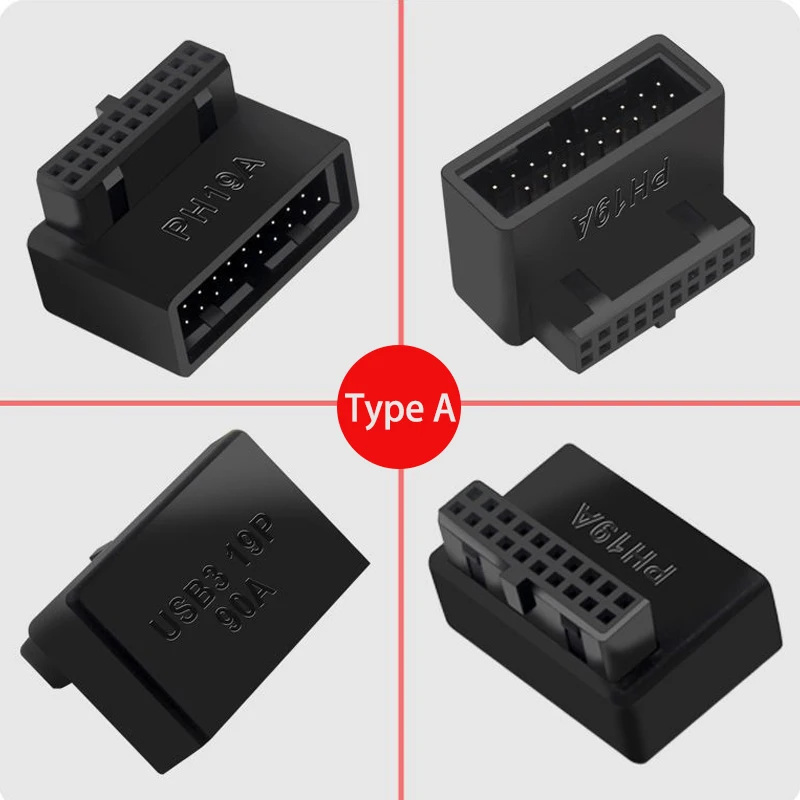 Computer Motherboard Header Adapter Stecker USB 3,0 19Pin/20Pin 90 Grad Desktop Konverter Desktop-Computer Zubehör