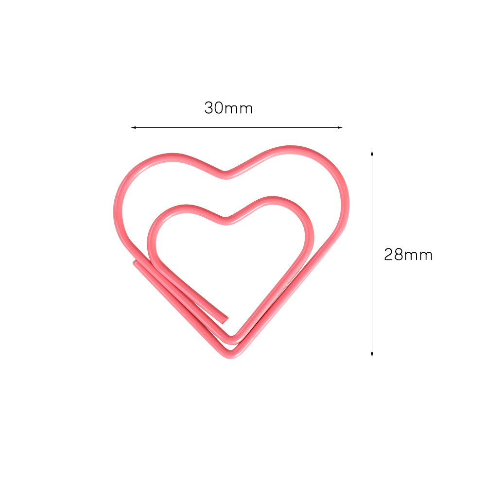 30 teile/satz Metall Büroklammern Herz Binder Clip Lesezeichen Buch BindingNote Decor Schreibwaren Schule Büro Bindung Liefert