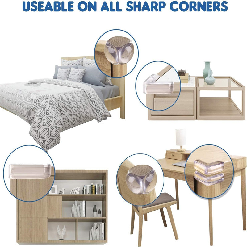 Protectores de esquina de mesa para Muebles de bebé, protectores de borde anticolisión transparentes para niños, cubiertas de borde de mesa de seguridad para bebés