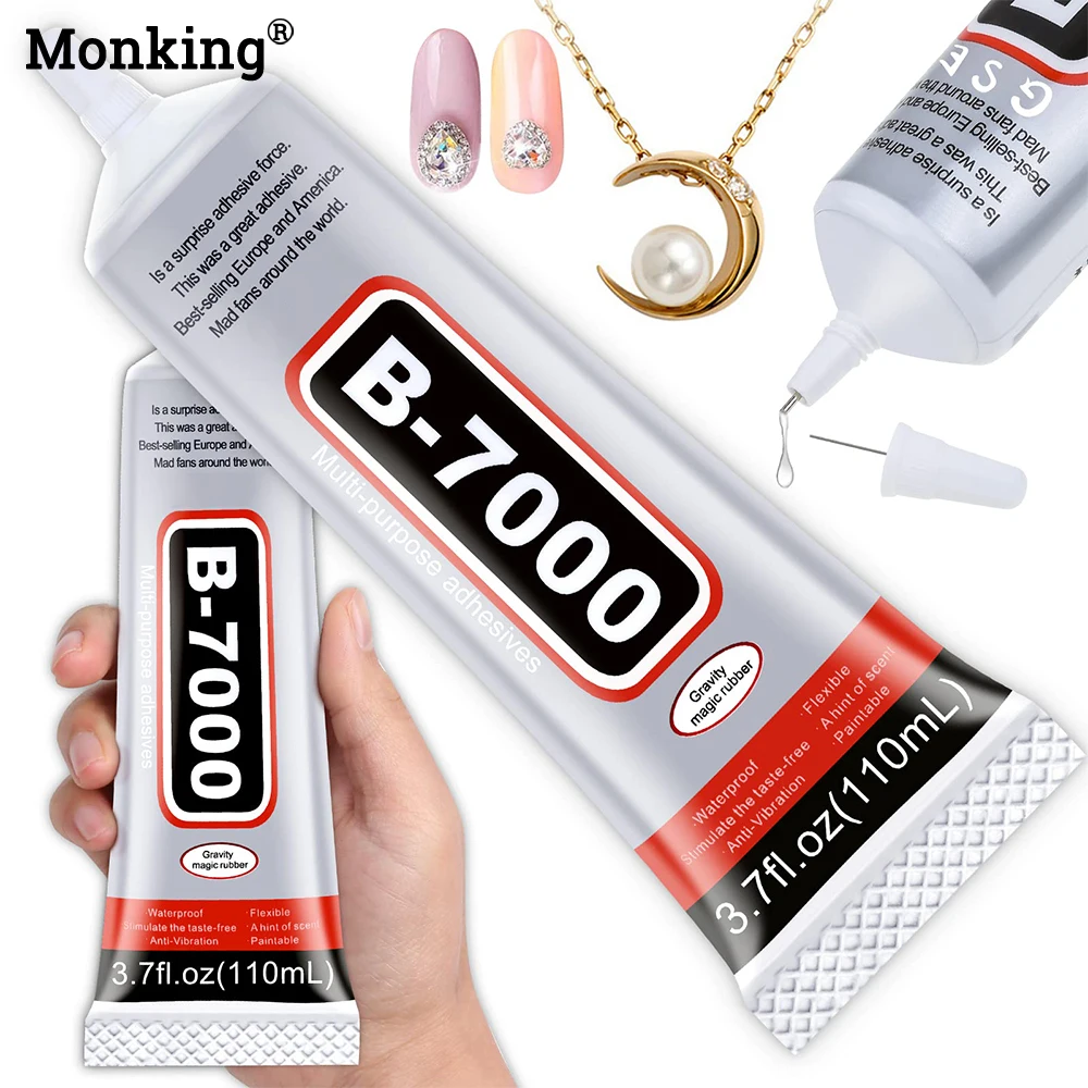 Monking Glue Mobile Screen B7000 15/25/50/100ML  Jewelry Glue Repair Adhesive for DIY Craft Makeup Shoes Jewelry Making Nail Art