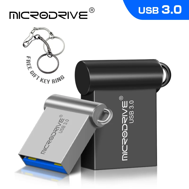 Super mini usb 3,0 pendrive metal 16GB 32GB USB Flash Drive 64G pen drive u disco flash memoria Stick regalo