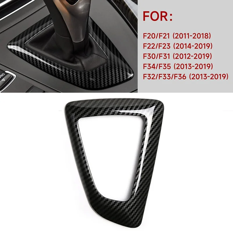 Painel base de cabeça de mudança de console central estilo fibra de carbono plástico adequado para bmw f21 f20 f22 f23 f30 f31 f32 f34 f33 f35 f36