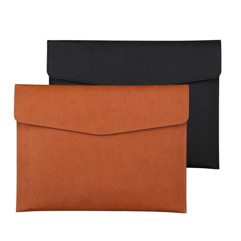 Bolsa para documentos, maletín de negocios de PU, carpeta A4, logotipo con patrón de impresión para almacenamiento de oficina escolar