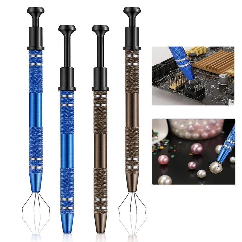 4-Klauen IC Chip Extractor Remover Tool Präzisionsteile Grabber Extractor Pick Up Puller für Reparaturwerkzeug für elektronische Komponentenmuttern