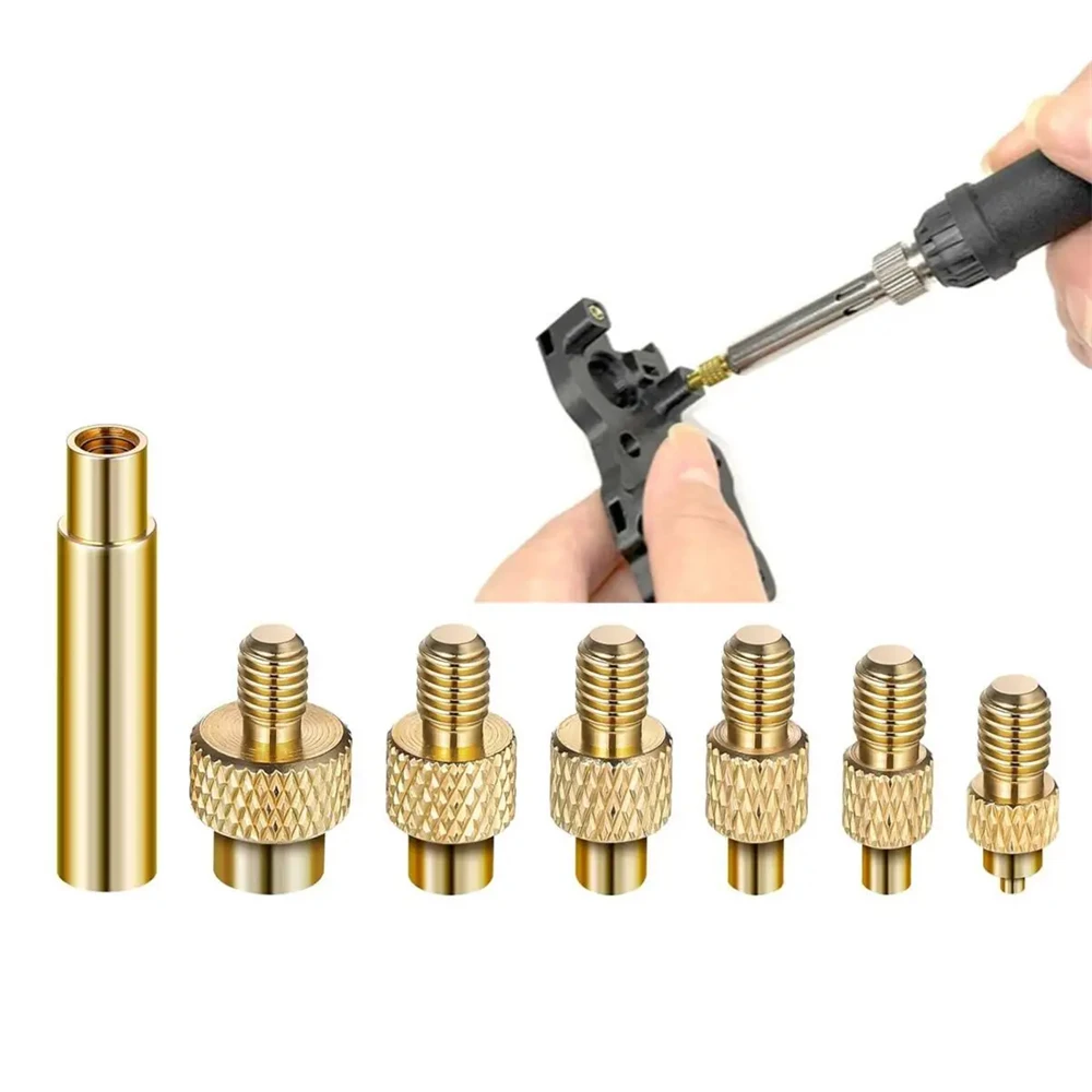 Heat Set Insert Soldering Iron Tip Head M2 M2.5 M3 M4 M5 M6 Hot Melt Insets Nut Brass Embedded Thread Insertion Kit For Plastic
