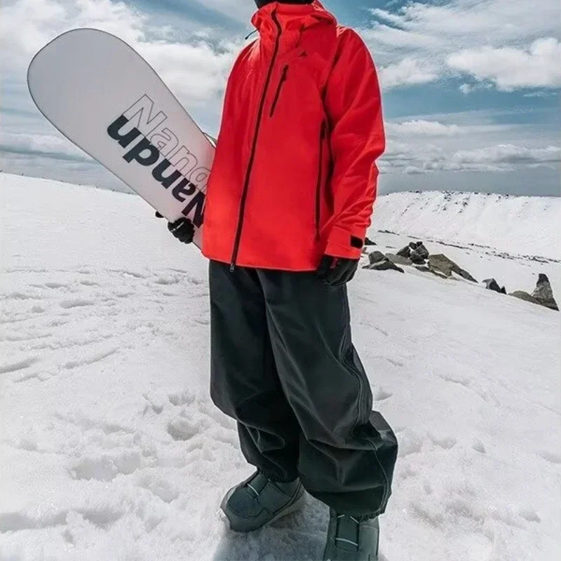 Herren Damen Single Board Skihose Wasserdicht Loose Fit Trainingshose Verschleißfeste professionelle Double Board Snowboardhose