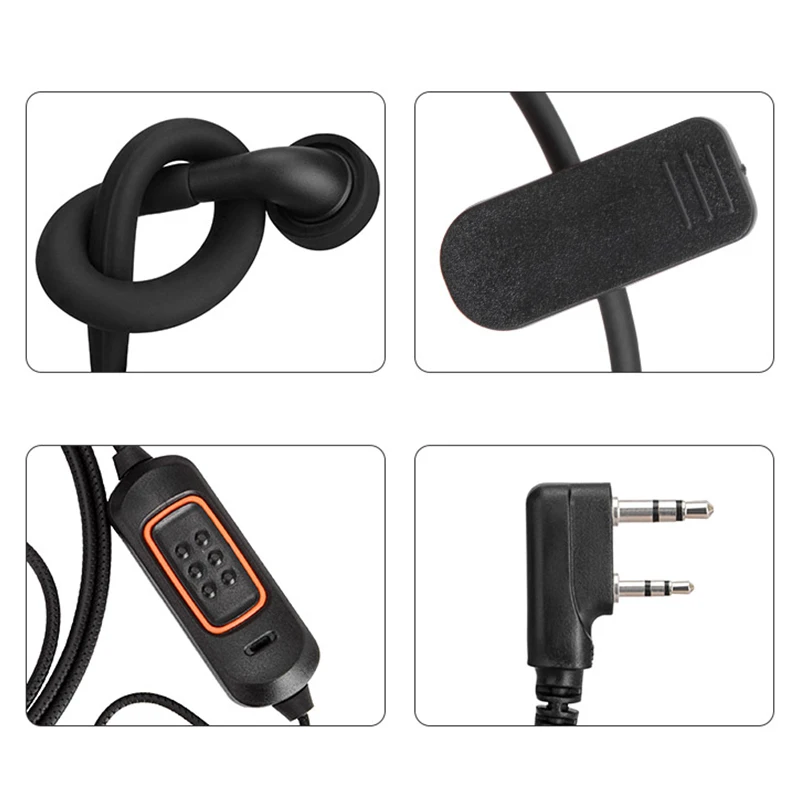Nowy zestaw słuchawkowy z mikrofonem Baofeng 780 do BaoFeng UV-5R UV-5RH UV-21 PRO Quansheng UV-K6 Walkie Talkie Akcesoria do radiotelefonów dwukierunkowych
