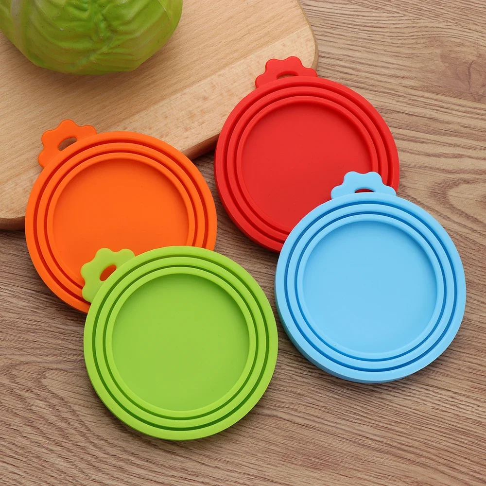 3 en 1 almacenamiento de alimentos reutilizable mantener fresco cubierta de lata latas tapa mascota lata cubierta de caja tapa de lata de silicona suministro de cocina caliente a prueba de molde caliente