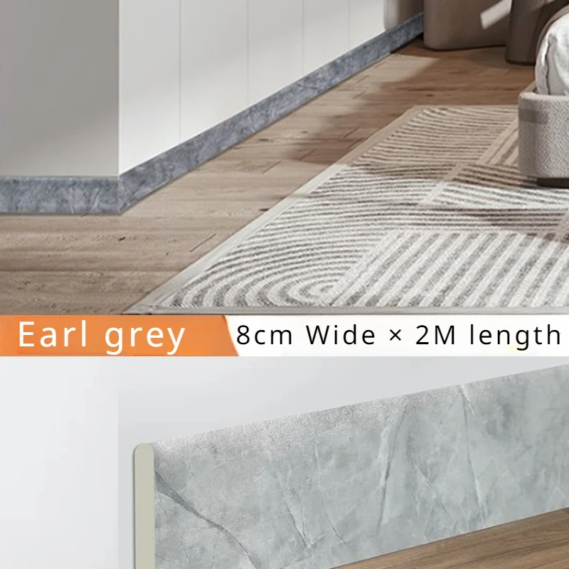 Línea de rodapié autoadhesiva impermeable, 3D pegatina de pared, decoración anticolisión engrosada, 2M