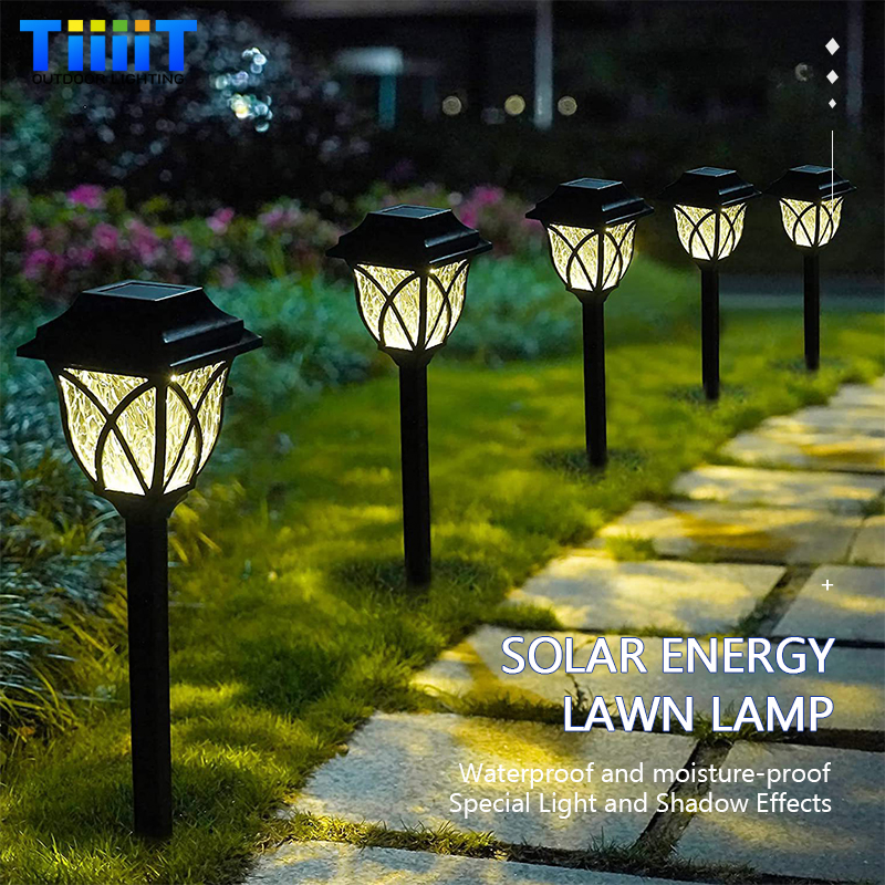 Lámpara Solar LED para patio, luces impermeables para exteriores, caminos de jardín, iluminación de paisaje de carril, luces decorativas, paquete de 8