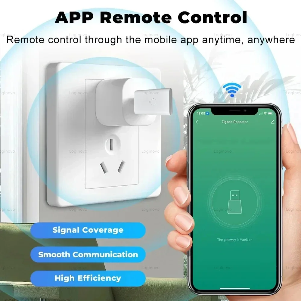 Tuya zigbee repetidor de sinal usb amplificador extensor dispositivos de automação residencial inteligente funciona com zigbee gateway hub