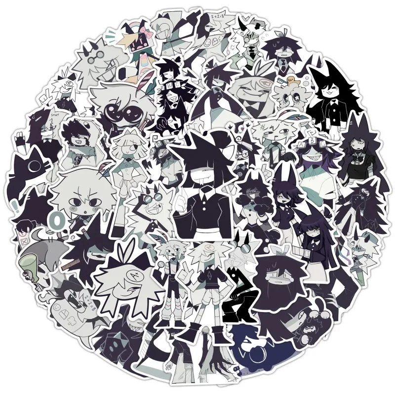 50PCS Fundamental Paper Education Kids Anime Sticker Kids Classic Toy Decal Cartoon Creative Paster Waterproof Stickers Gifts
