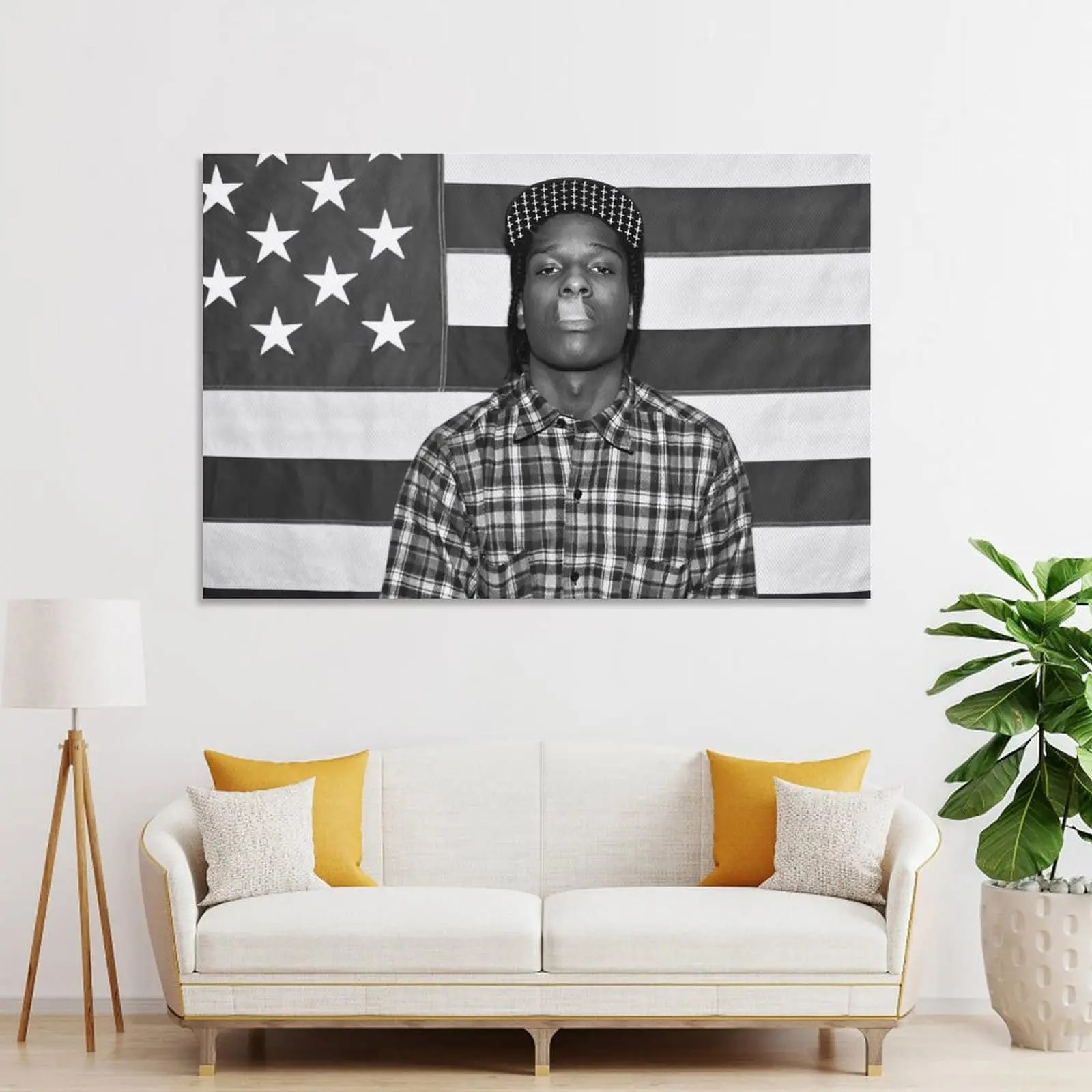 Asap Rockys Flagi Raper Gobelin Raper Motywacyjny Inspirujący Biuro Siłownia Ściana Dorm Wystrój 3x5ft Tylko flaga Szycie Fanów Prezent