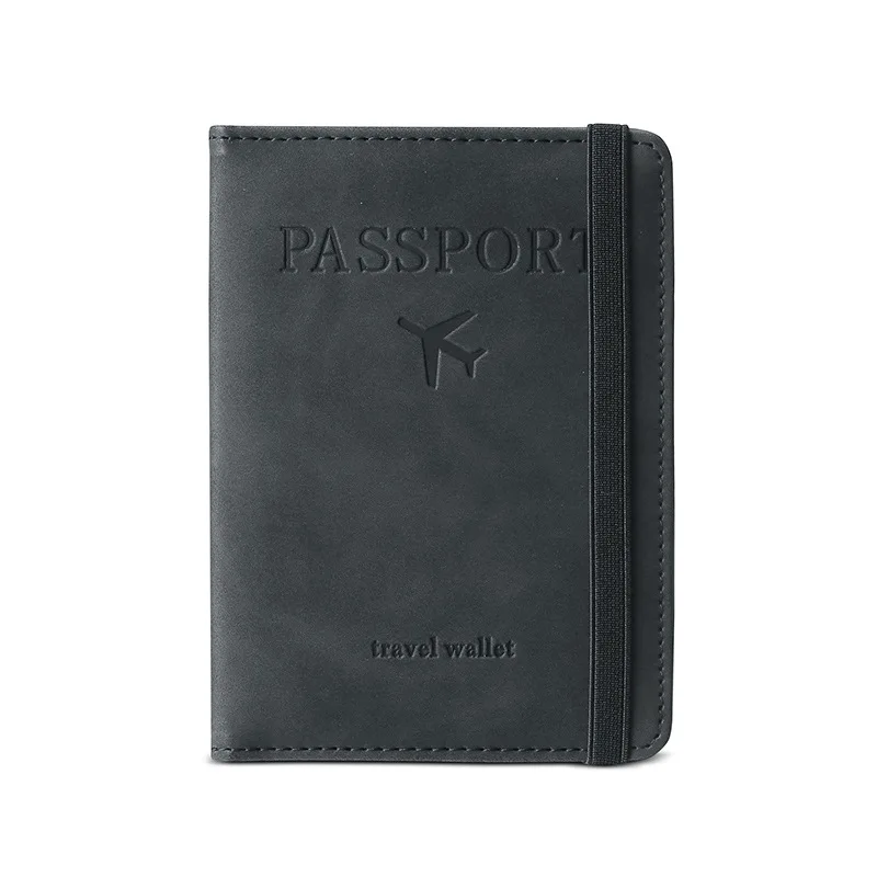 ผู้หญิงผู้ชาย RFID Vintage หนังสือเดินทางธุรกิจผู้ถือ Multi - Function ID Bank Card กระเป๋าสตางค์หนัง PU กระเป๋าเดินทางอุปกรณ์เสริม