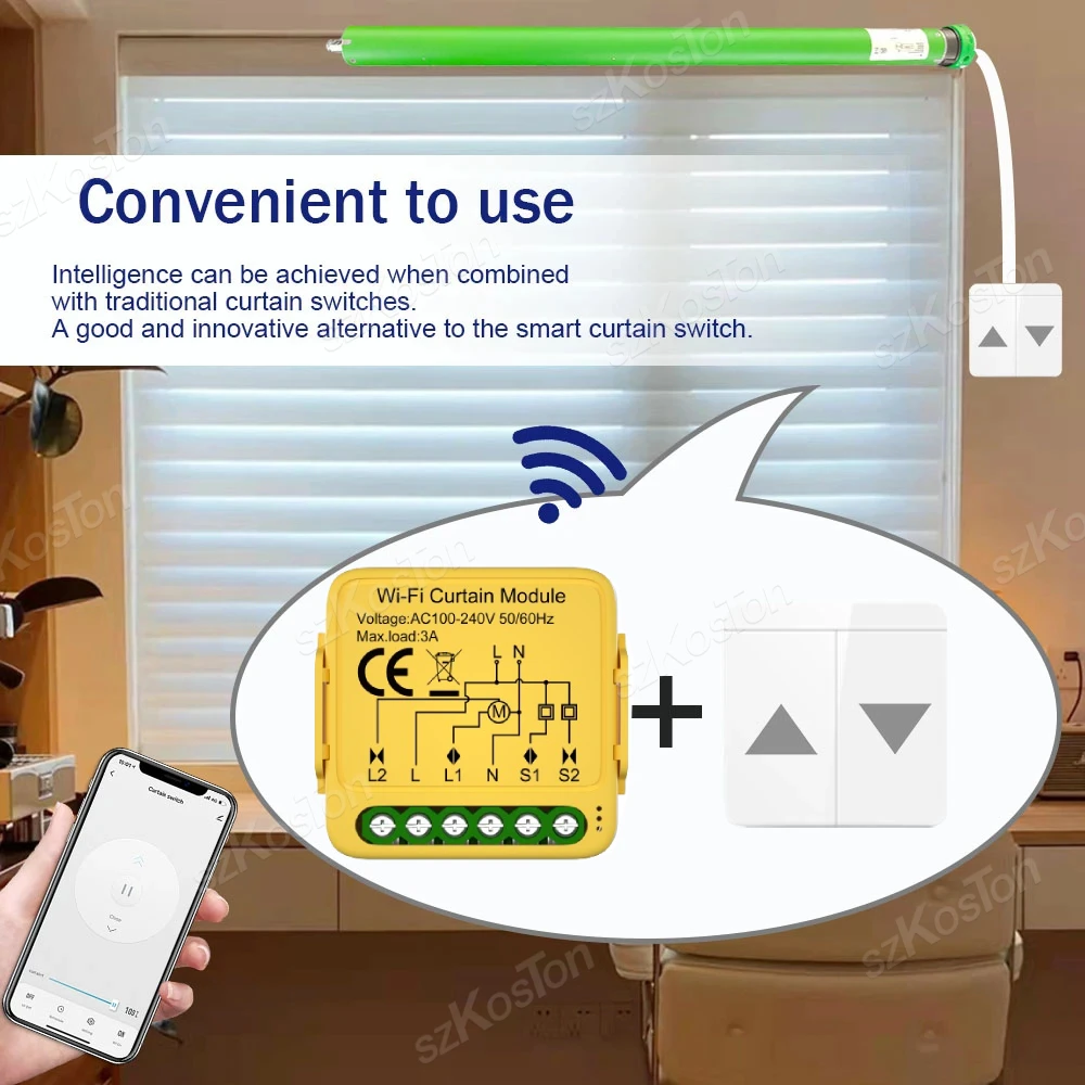 Tuya WiFi Zigbee3.0 módulo de interruptor de cortina inteligente interruptor de controlador de Motor de persiana enrollable aplicación Smart Life funciona con Alexa Google