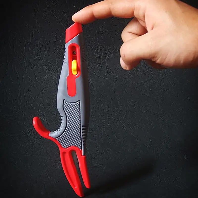3 in 1 Professional Box Cutter Retractable Utility Knife Comfor Grip Unpacking Cutter, Plastic Handle, Blade Lock Inside