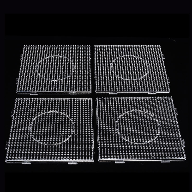4Pcs/Hama Beads 5.0mm Square Large Pegboards Board for Perler Tool Fuse Beads Square Jigsaw Puzzle Template for Educational Toys
