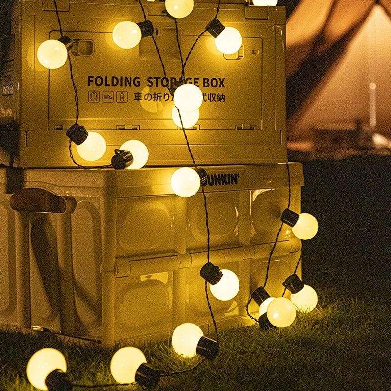 ソーラーLED屋外ライトガーランド,庭,クリスマス,装飾用のg50電球コード