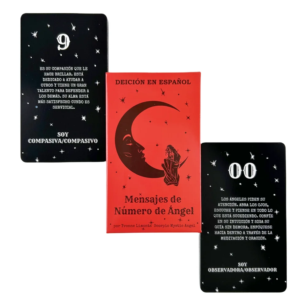 Oráculo En Español, mensajes de número de Ángel, 53 cartas, números angelicales หมายเลขนางฟ้าข้อความไพ่ทาโรต์ในอนาคต