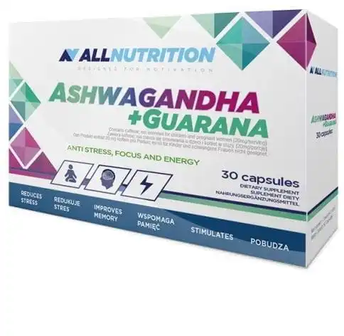 Allnutrition Ashwagandha 300mg + Guarana 30kap