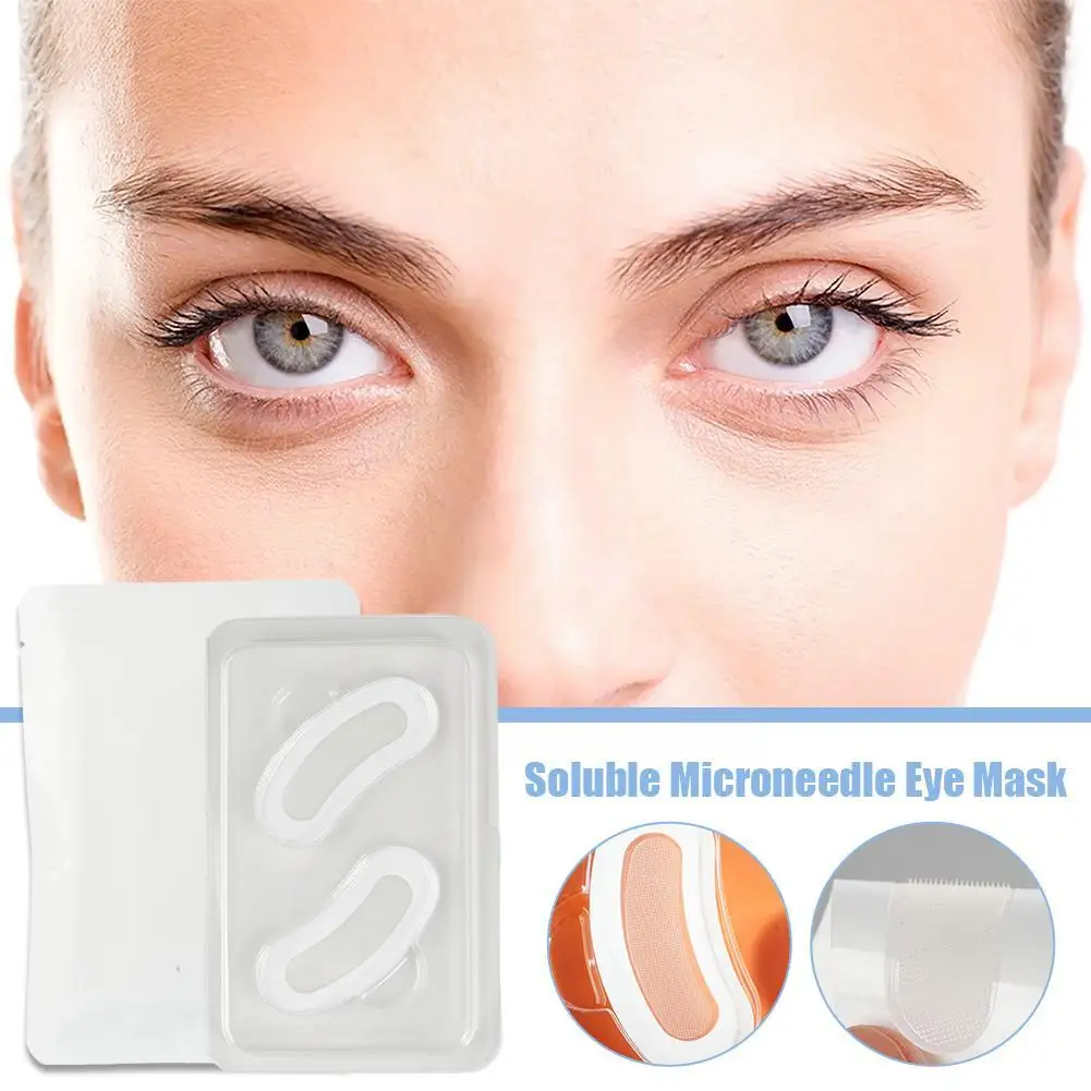 Parches para los ojos con ácido hialurónico, almohadilla para los ojos con Micronedle, Cosméticos hidratantes, máscara circular para los ojos, eliminación de cara fina, líneas oscuras, Wri coreano V3J2
