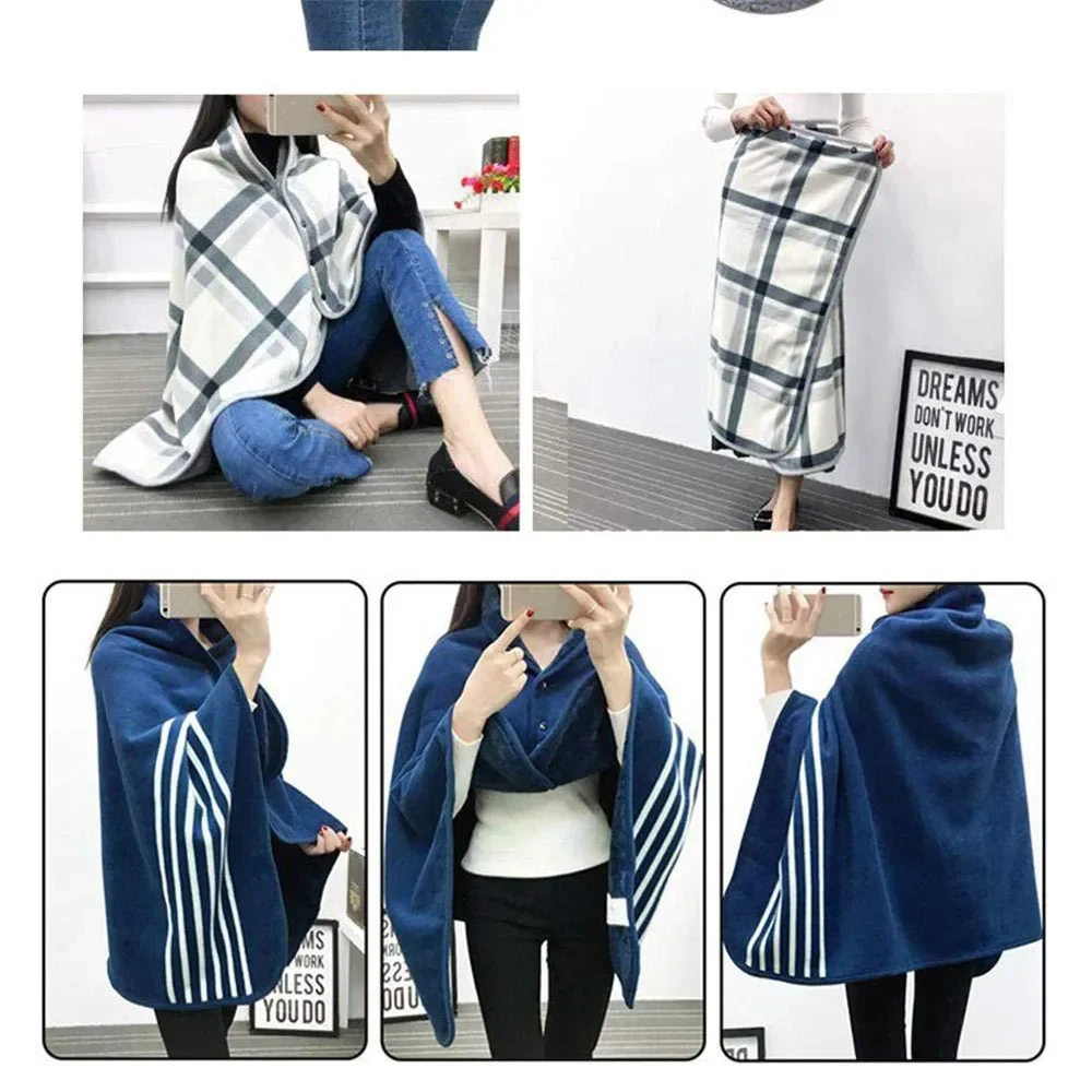 Senhora multifuncional dupla camada tartan xadrez cobertor cachecol envoltório xale inverno quente шарф ж dik onder elegante xale feminino cachecol inverno