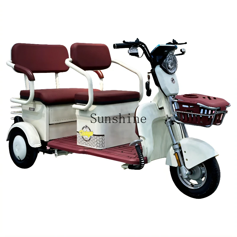 High-power passenger and cargo three-wheeled battery car