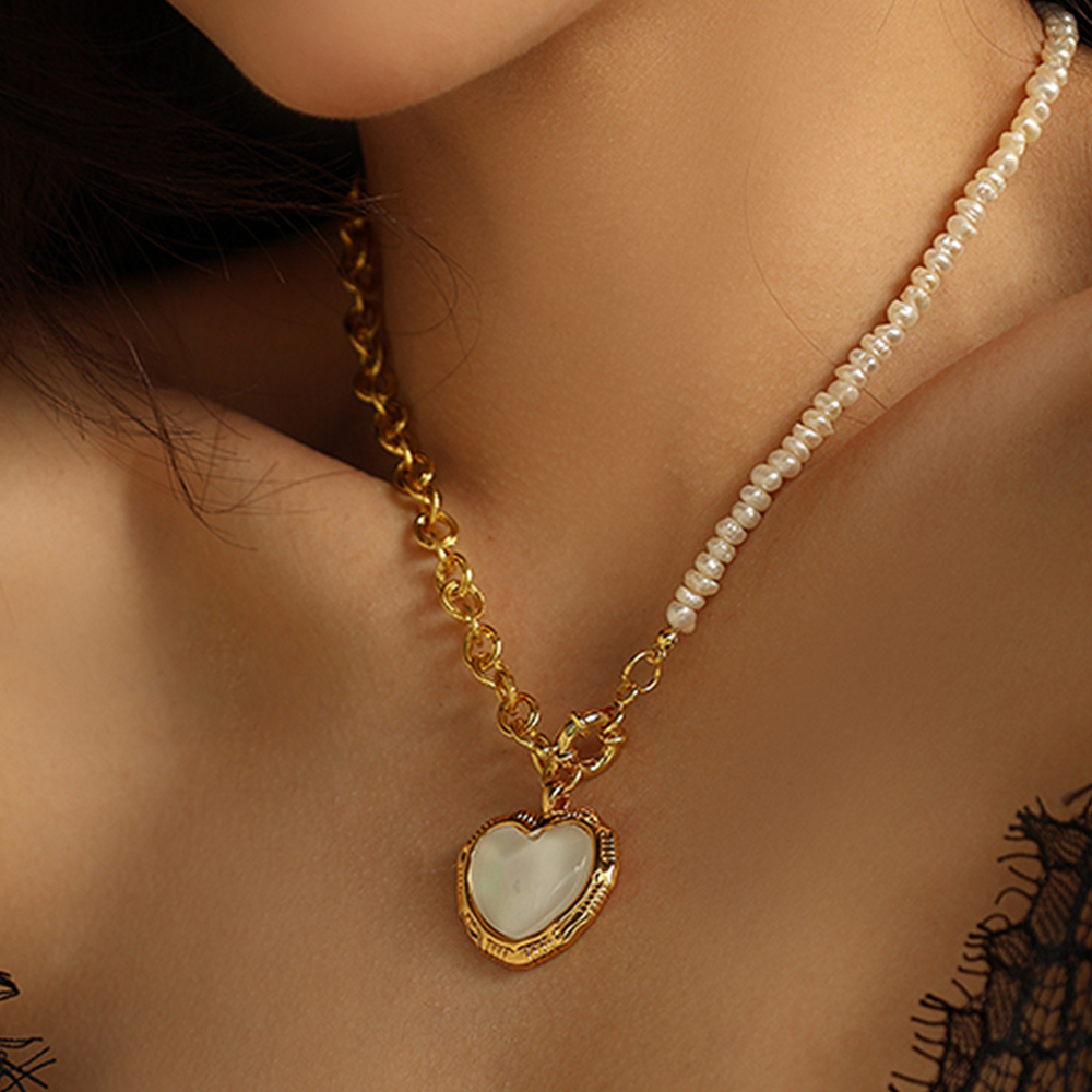 วินเทจอารมณ์ไข่มุกน้ําจืดธรรมชาติ fritillaria สร้อยคอสําหรับหญิงสาวของขวัญ PARTY Choker เครื่องประดับขายส่ง