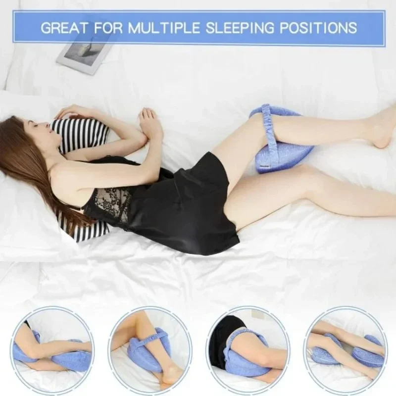 Cuscino per gambe in cotone memory Cuore cavo Gravidanza Side Sleeper Sciatica Sciatica Ortopedica Cuscino per sollievo dell'anca per letto, divano