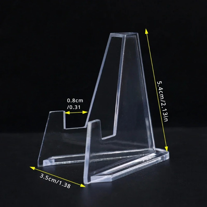 10/20/30pcs Transparent Acrylic Coin Display Stand Trading Card Stand Commemorative Coin Mini Stand Badge Stand Ornament