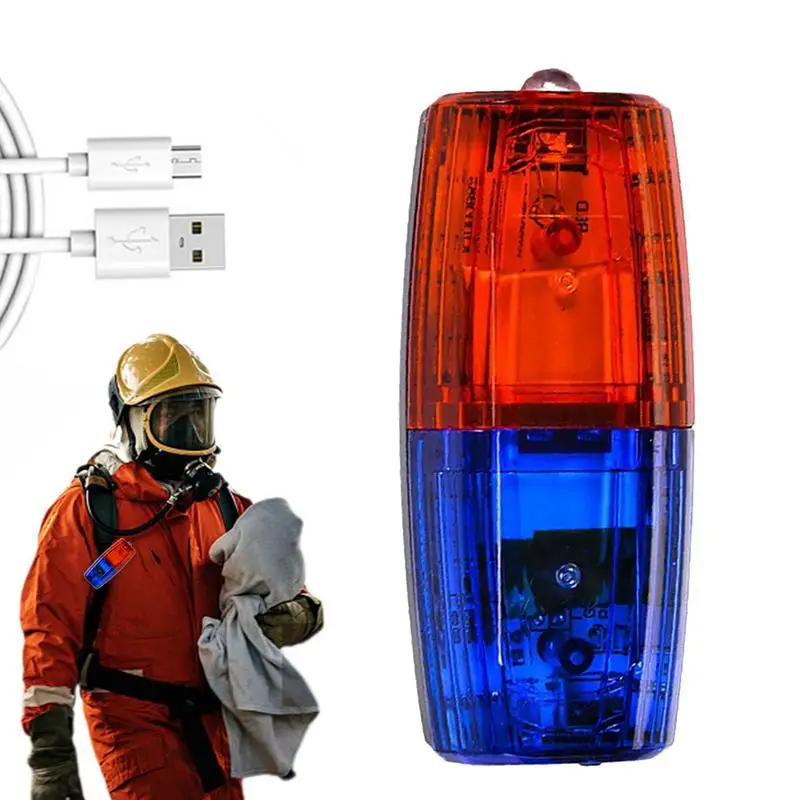 New Red Blue LED Shoulder Warning Light Shoulder Clip Light Sanitation Worker Safety Patrol Alarm Flash Signal Strobe Lamp