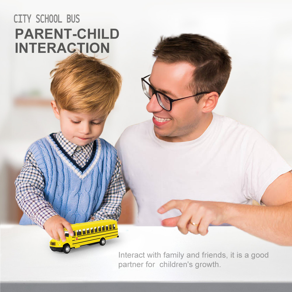 Simulatie Legering Schoolbus Traagheid Speelgoed Automodel Trek Auto Interactief Speelgoed Autocollectie Educatief Jongen Geschenken Speelgoed