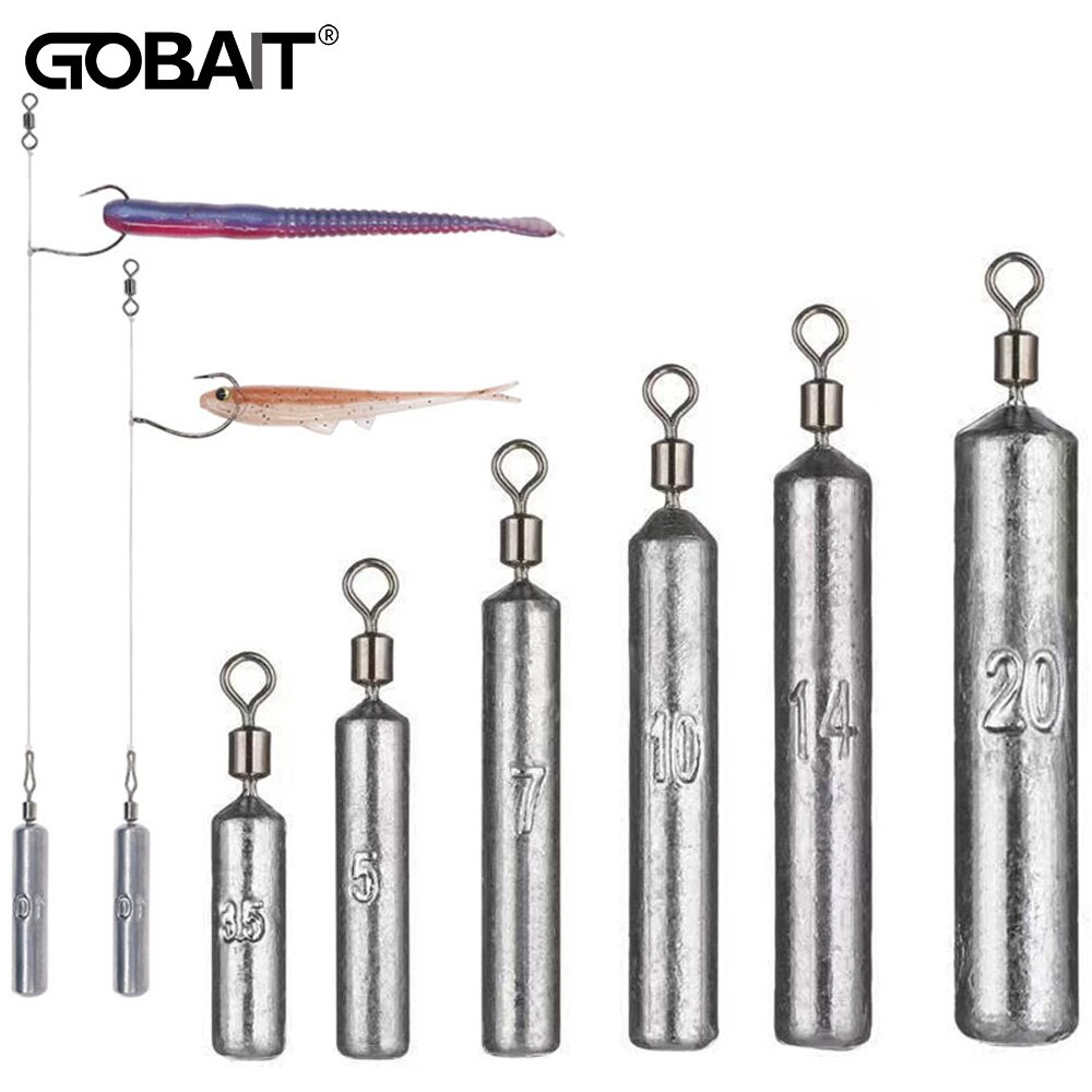 Vissen Gewicht 15 stks/partij Sinker Schimmel 3.5g 5g 7g 10g 14g 20g Buis Bullet Lood Hanger Metalen Jig Sast Sea Tackle Kit Pesca Tool