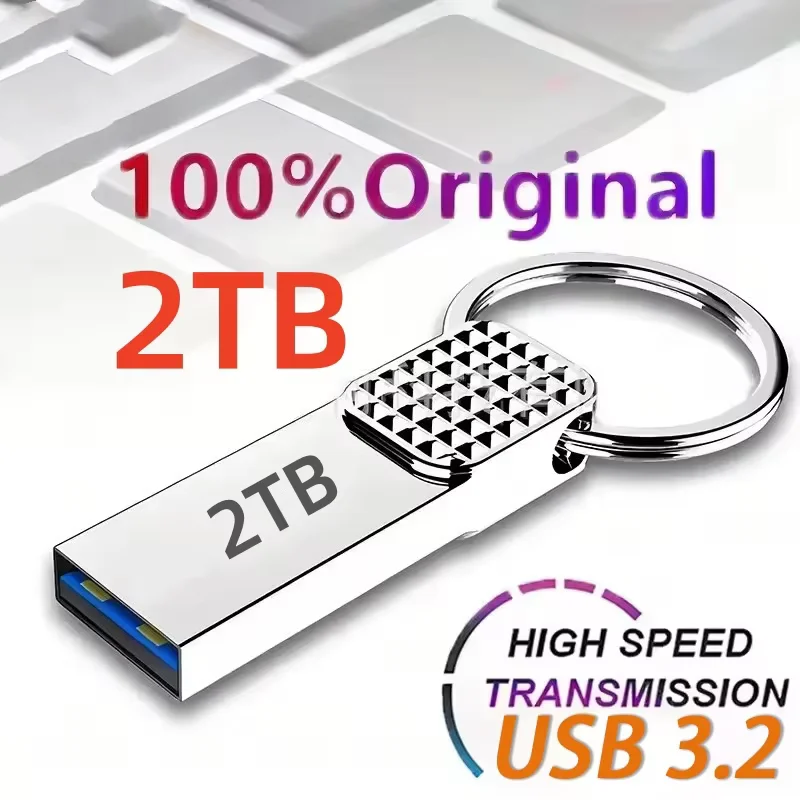 Unidad Flash USB de 2TB, llave USB 3,2 de Metal, 1TB, 512GB, tipo C, Pendrive de alta velocidad, Mini unidad Flash de 128gb para teléfono, nuevo