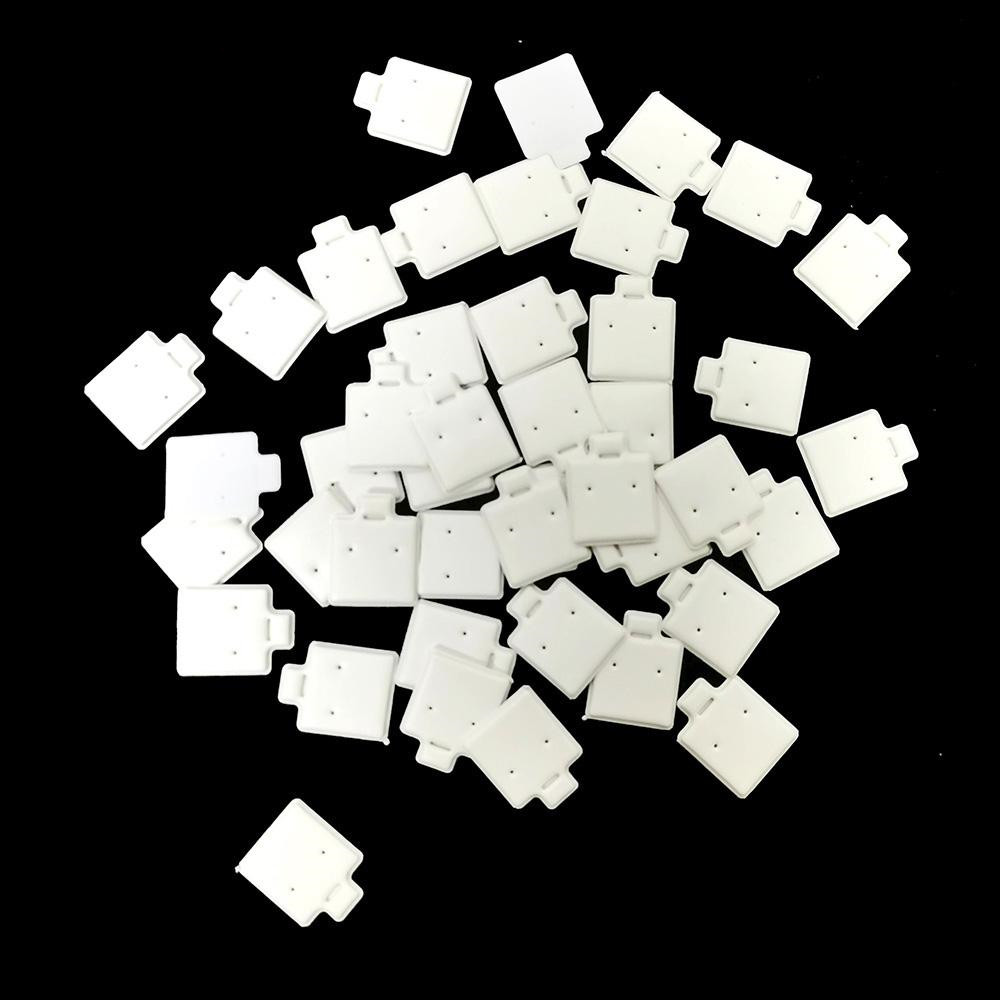 100pcs/bag Ear Studs Holder White Puff Pad Earring Cards Jewelry Display Holder Tray Insert Organizer Bulk Wholesale