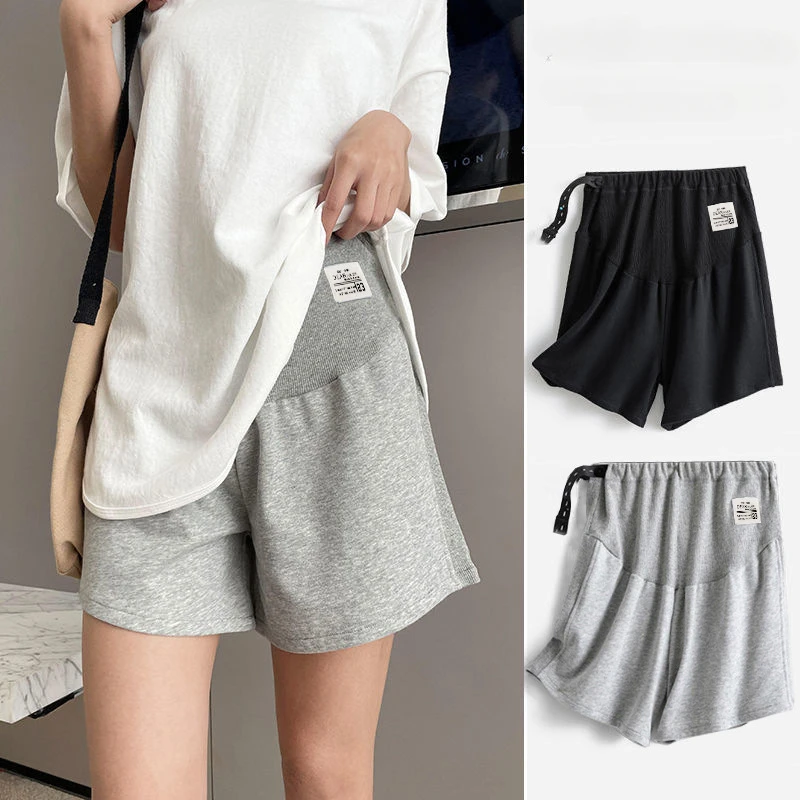 Pantalones de maternidad de talla grande de verano 2025, pantalones cortos ajustables para mujeres embarazadas, Capri sueltos para mujer