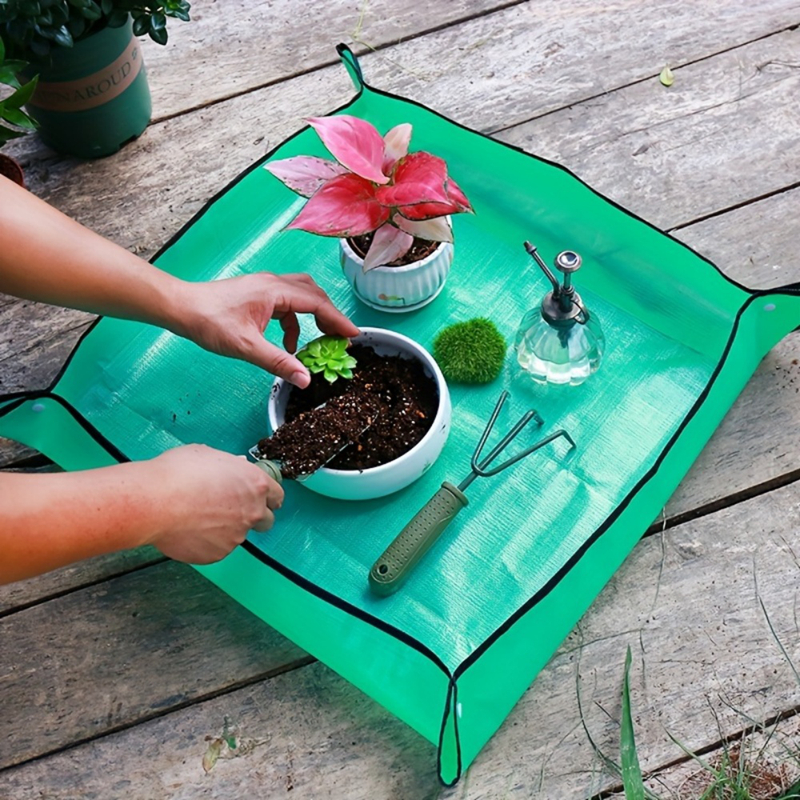 1pc Planting Mat 50cm -100cmGardening Potting Pad Foldable Garden Plant Flower Pot Transplanting Practical Waterproof Mats New