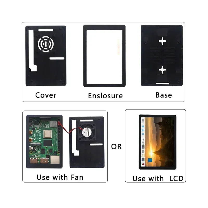 Raspberry Pi 4 Kit 8G 4G 2G 1 GB RAM + Case + Fan + Heat Sinks + Power Adapter + Video Cable Optional 32 64 GB TF Card for RPI 4
