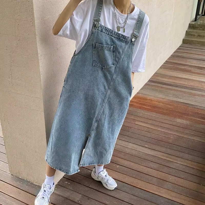 Abito generale in denim primavera estate Abiti jeans senza maniche da donna Moda femminile Solid Slip Abiti casual con cinturino per spaghetti allentati