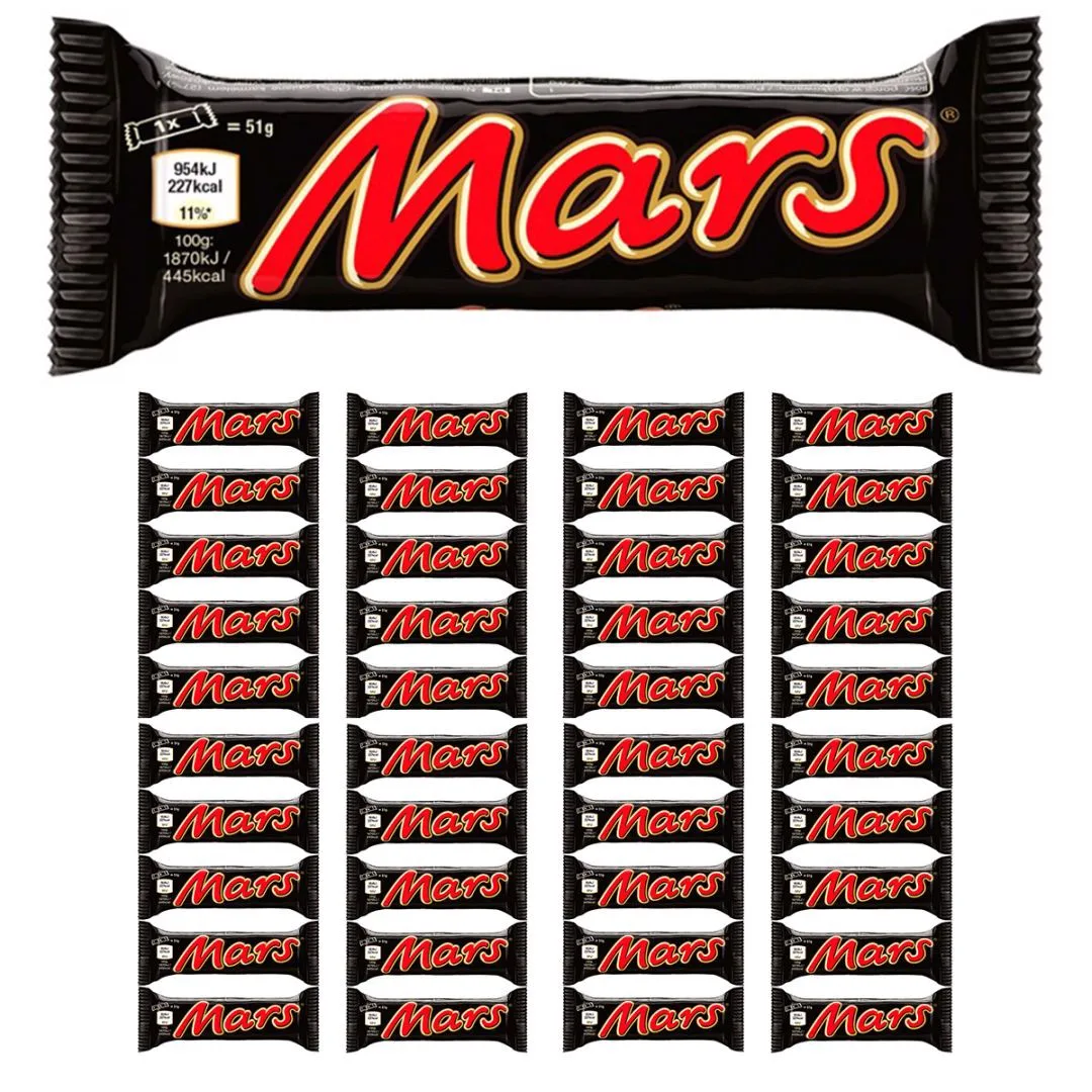 Mars Baton z nugatowym nadzieniem oblany karmelem i czekoladą 51 g x 40 sztuk